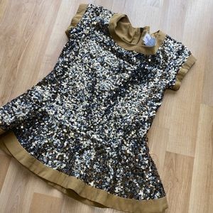 American girl sequins Golden top size XS